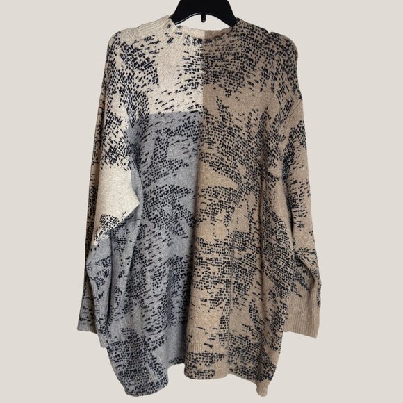 NIC+ZOE Beige Patterned Knit Sweater – Size 2X - Picture 2 of 4